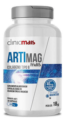 Artimag Colágeno Tipo Ii E Magnésio - 30 Cápsulas Clinicmais