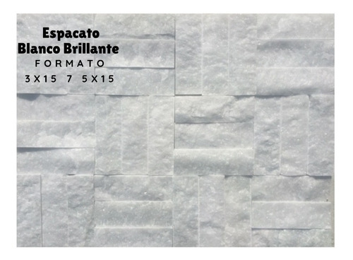 Spacatto - Espacato - Marmol Brillante Blanco Moll 3x15