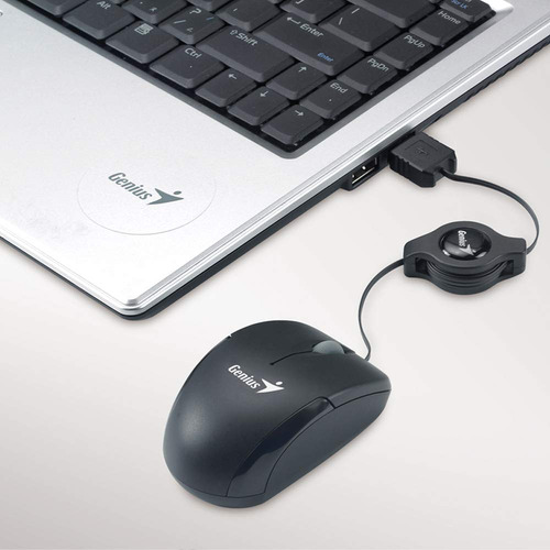 Mouse Mini Genius Micro Traveler Cable Retractil Wincha Opti