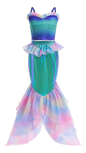 Vestido De Disfraz De Sirenita Hitormoon Para Niñas, Niños, 
