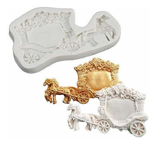 Horse Carriage Silicone Fondant Mold Romantic Sugarcraft Wed
