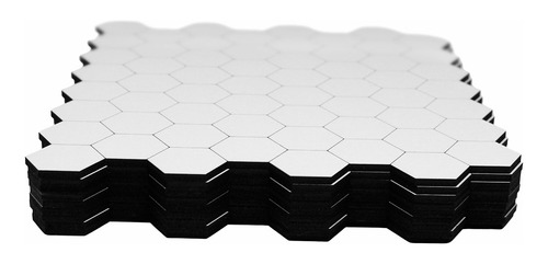 Grid Hexagonal Modular Riscável 9 Peças Com Caneta Marcador