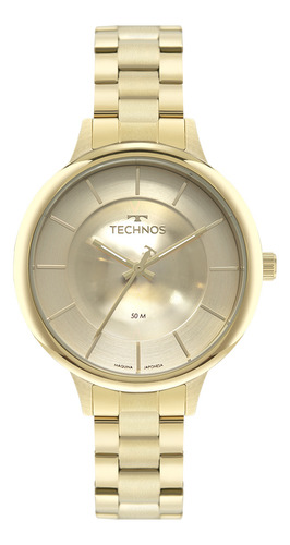 Relógio Technos Dourado Feminino Brilho 2039du/1x