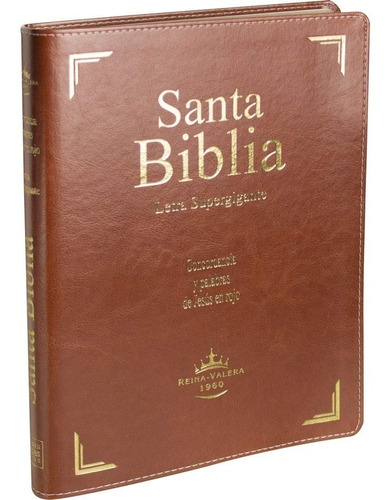 Biblia Letra Super Gigante Índice Ecocuero Café Rv1960