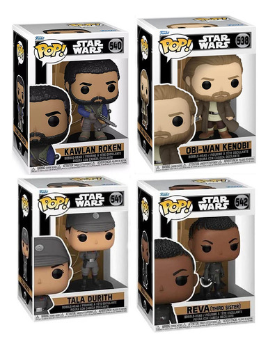 Funk Pop Star Wars Obi-wan Kenoby Kit Com 4 Figuras
