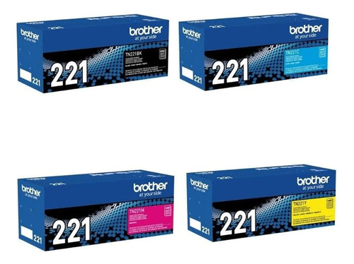 Pack Toner Brother Tn-221 / Negro +3 Colores 9020 3170 Tn221