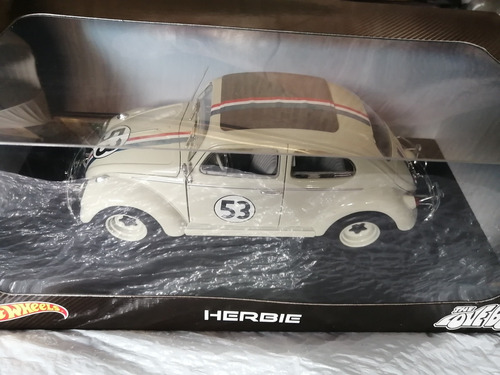 Herbie Cupido Motorizado Vw Sedan Hot Wheels Escala 1/18