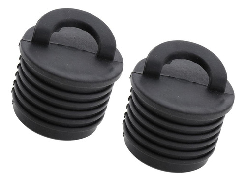 De 2 Tapones Negros Para Orificios De Drenaje Para Kayak