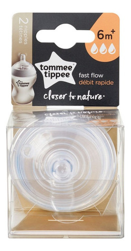 Imagen 3 de 3 de Tetina Closer To Nature Flujo Rápido 6 M+ Tommee Tippee