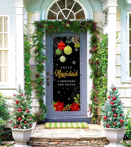 Adornos De Navidad Para Puertas Oferta 2 Pz De 160x60cm