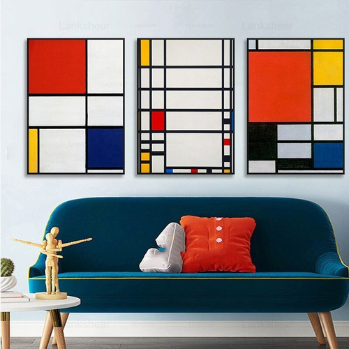 Cuadros Trípticos-piet Mondrian -liquidación!ultimo 