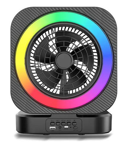 Altavoz Bluetooth Con Ventilador Rgb Multifuncional 3 En 1 A