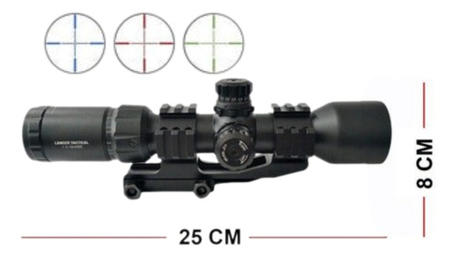 Mira 1.5-5x40mm Lt Mil Dot Tri-riel 20mm Ilumin Xchws P
