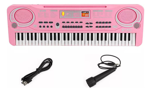 Teclado Musical De Piano Para Niños Micrófono Eléctrico