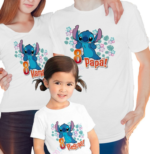 Kit Especial Familiar De Playeras Personalizadas Stitch