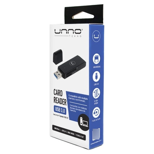 Card Reader Unno Cr1004bk Usb 3.0 Todo En 1