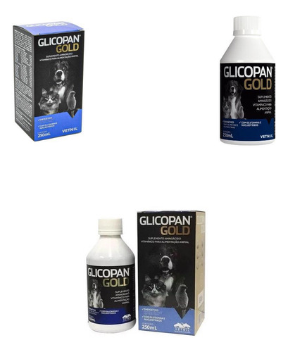 Glicopan Gold Suplemento Vitamínico Cães Gatos 250ml Vetnil