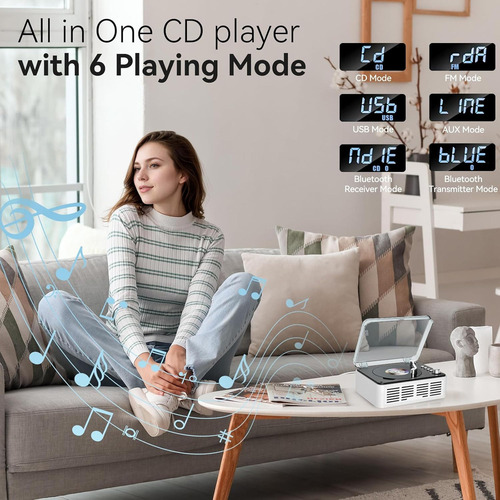 Leitor De Cd Vintage Com Alto-falantes