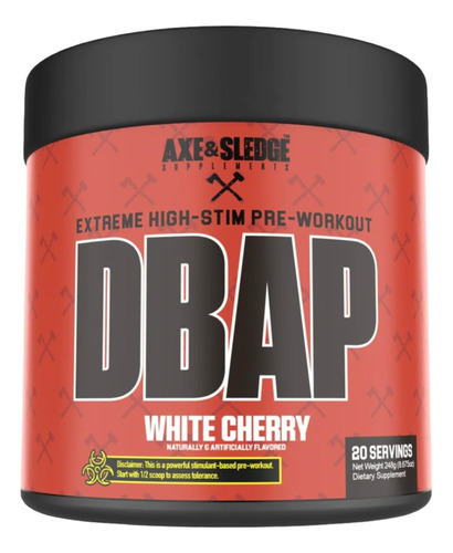 Pre Workout De Alta Estimulación Extrema Dbap Axe & Sledge Sabor White Cherry