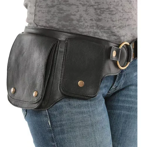 Borsa Da Cintura Medievale In PU Con 4 Fiale – Cosplay Alchimista E Vichingo Per Feste E Halloween