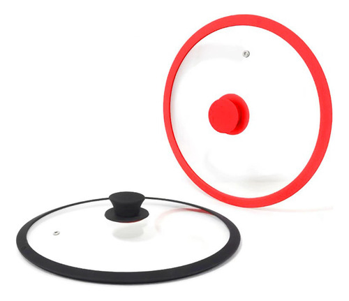 Tapa De Vidrio Para Ollas, Sartenes, Woks, Tapas 29 Cm Negro