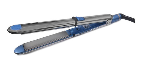 Plancha de cabello BaByliss PRO Optima 3100 plata y azul con placas de titanio 110V - BABNT3100TC