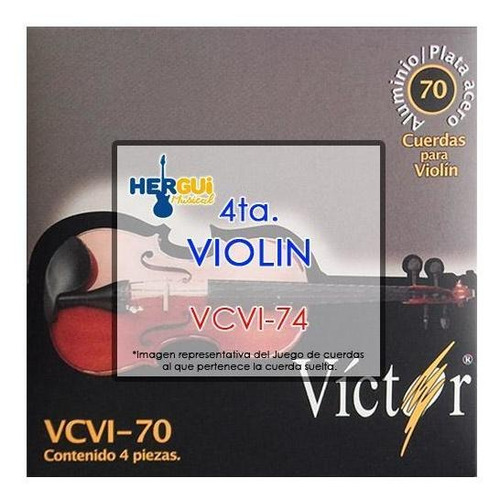 Cuerda 4ta. Para Violin Acero Victor Vcvi-74