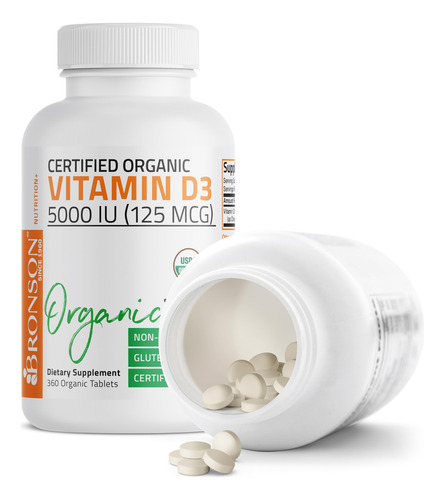 Bronson Vitamina D3 Orgánica 5000 Ui 360 Tabletas