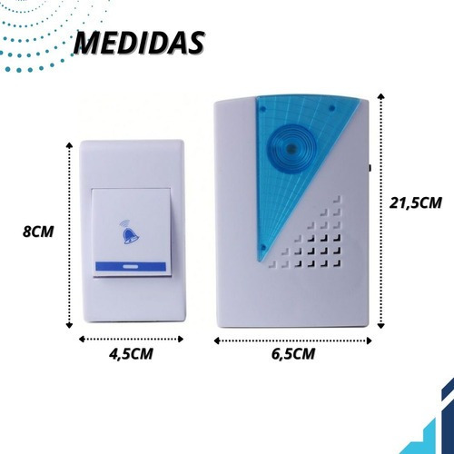 Campainha Residencial Sem Fio Wireless Externa