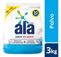 Comprar Jabón En Polvo Ropa Ala Matic Con Perlas Suavizantes 3 Kg