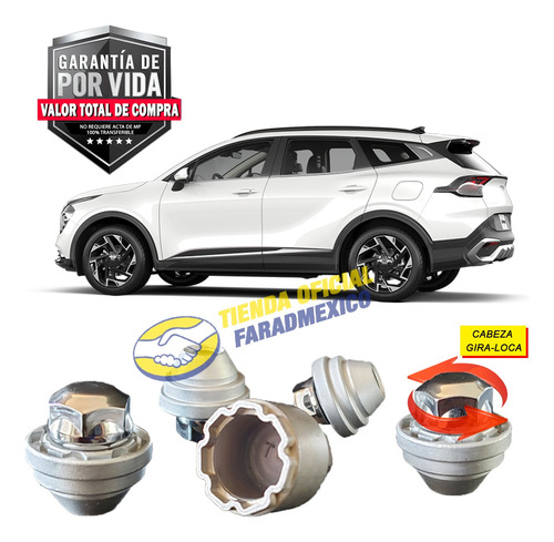 Tire Lock Kia Sportage Sxl 12 X 1.5 Mm Garantía Antirrobo