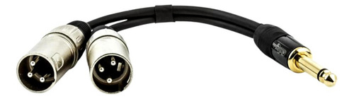 Cabo Adaptador P10 Mono Para 2 Xlr Macho - 5 Metros