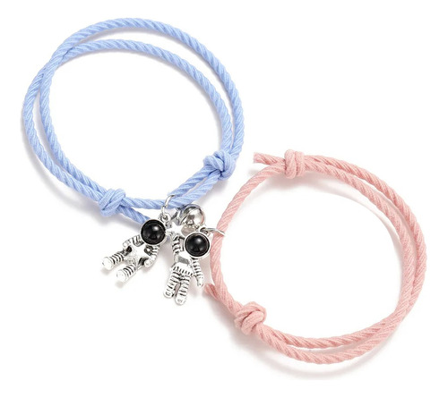 Set 2 Pulseras Iman Astronautas Compartir Amigas Novios  Bff