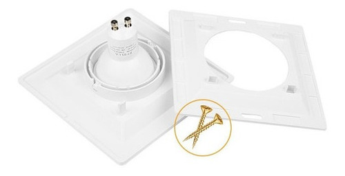 Imagem 2 de 8 de Kit 10 Spot Embutir Quadrado Recuado Mr16 Dicroica Led Gu10