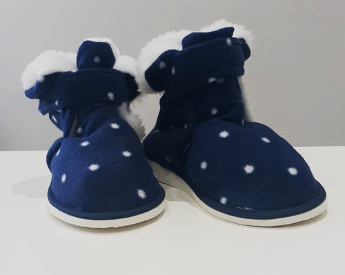 Pantufla Botita Mujer Polar Estampada Soft Bianca Sheli 2225