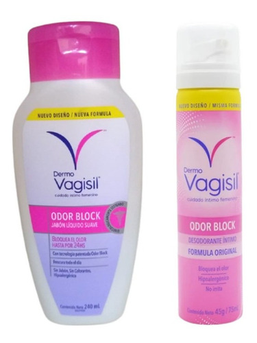 Jabón Líquido Odor Block + Desodorante Intimo Dermo Vagisil