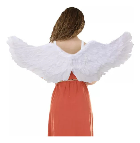 X10 Disfraz Alas De Angel Blanco De Plumas Grandes Cotillon