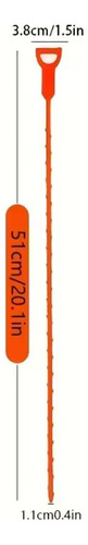 Cepillo Para Lavabo O Taza De Baño Destapa Caño 3 Pzas. Naranja