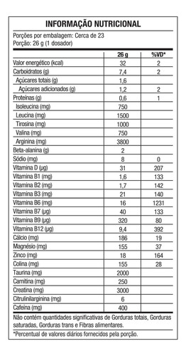 Pre Workout Pro (600g) - Sabor: Frutas Verdes Suco De Frutas