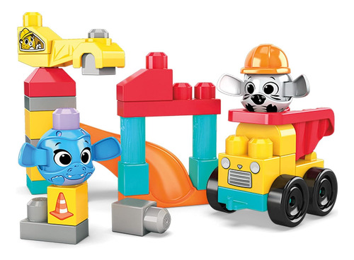 Mega Bloks Mira Un Sitio De Construcción De Bloques, Constru