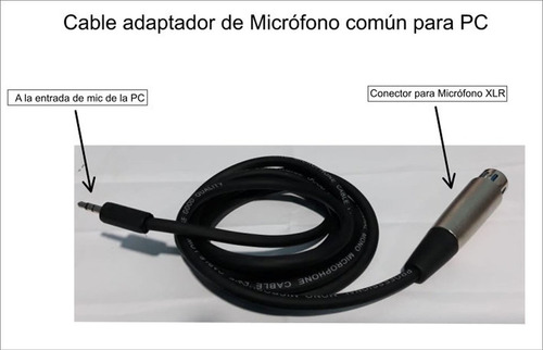 Imagen 2 de 3 de Cable Para Conectar Micrófonos Dinámicos A Pc De Escritorio