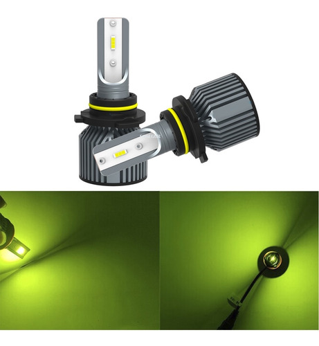 Luces Mini Led Canbus Csp  9005 Hb3 Verde Limon 8000lm