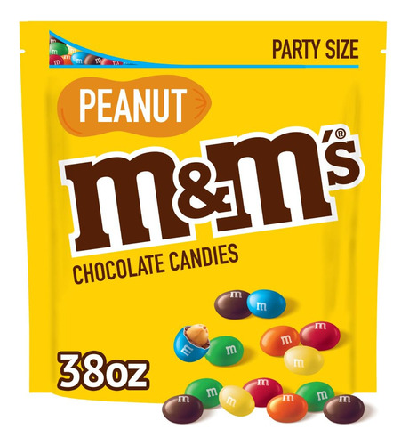 M&m's Caramelos De Chocolate Con Mani, Bolsa De 38 Onzas, Co