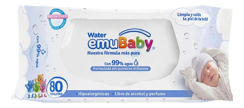 Emubaby Water Premium Toallitas Húmedas 1x80uds