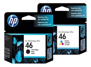 Kit Cartucho Tinta Hp 46 Ink Advantage Ultra Negro Tricolor