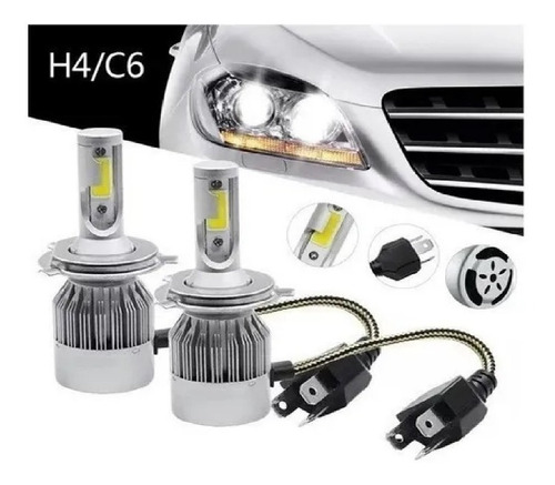 Imagen 2 de 3 de Luces Auto Kit Led H4 Cree 6 Generación - Envio Gratis - Uru