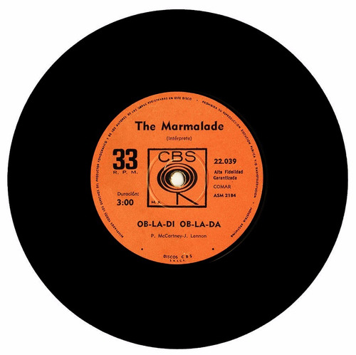 The Marmalade Ob La Di Ob La Da 1968 Vinilo 45 Uk Beat