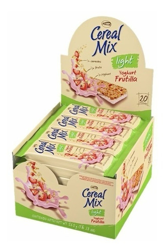 Barra Cereal Mix Sabor Frutilla Light X 20 Unidades