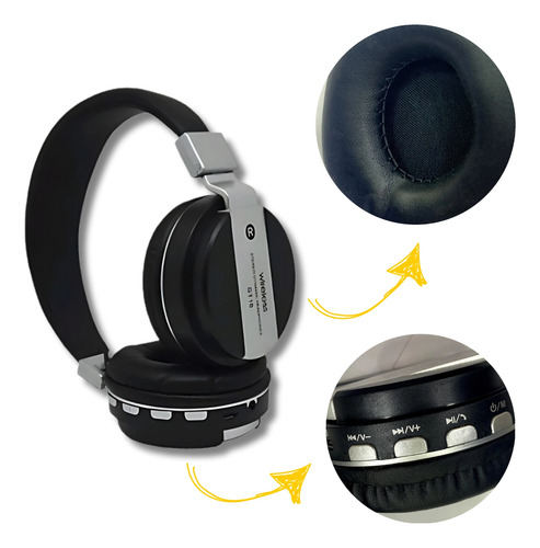 Fone De Ouvido Bluetooth 5.0 Sem Fio Aux P2 Microfone