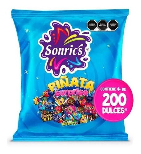 Bolsa De Dulces Surtidos Piñata Sonrics 2 Kg + De 200 Dulces